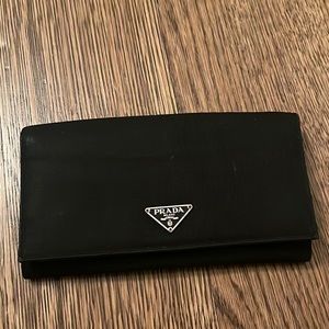 Black Prada nylon wallet